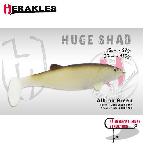Swimbait Colmic Herakles Huge Shad 20cm/135g Albino Green