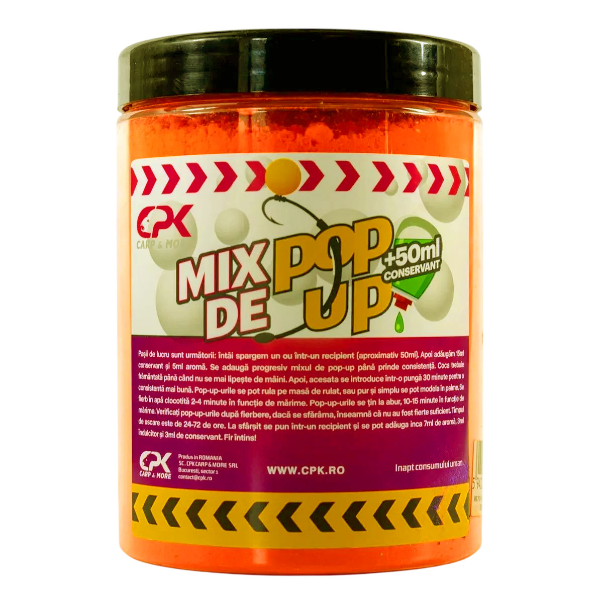 Mix boilies CPK Pop-Up Portocaliu + 50ml Conservant