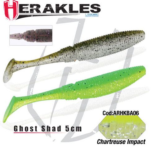 Shad Colmic Herakles Ghost 5cm Chartreuse Impact