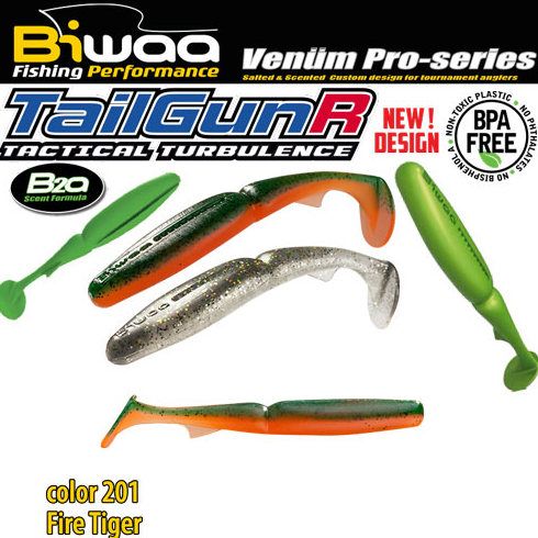 Shad Biwaa TailGunr Swimbait 9cm, culoare Firetiger