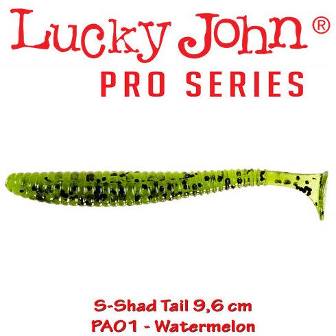 Shad Lucky John S-Shad Tail 9.6 cm, culoare Watermelon - 5 buc/plic