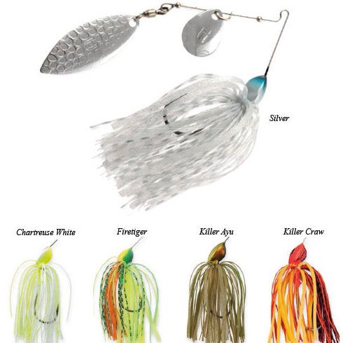 Colmic Herakles Spinnerbait Flatter Tandem 7g. - Chartreuse White