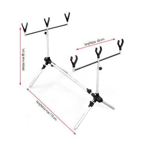 Rod Pod Lineaeffe Crap Aluminiu 3 posturi