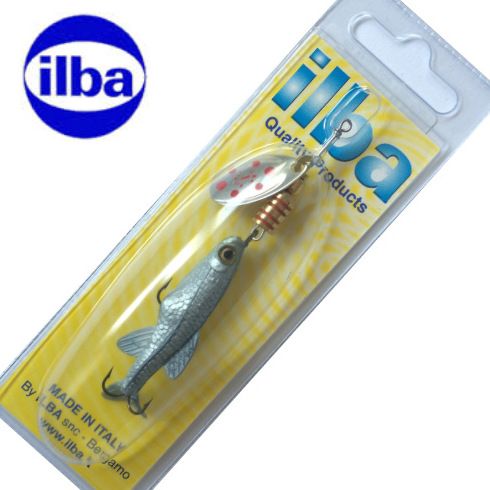 Lingura rotativa Ilba Tondo + Shad Nr.2, Silver/Red, 7g