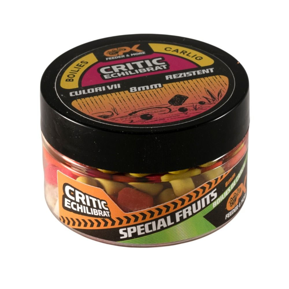 Boilies CPK pentru carlig Feeder Critic Echilibrate Special Fruits 8mm