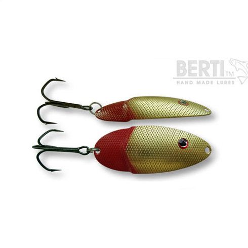 Lingura oscilanta Bertilure Lucky Red Tail Nr. 1, amprenta Patrate, culoare Gold,  7 grame
