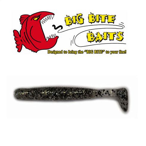 Grub Big Bite Baits Paddle Tail Salt & Pepper 1,75"