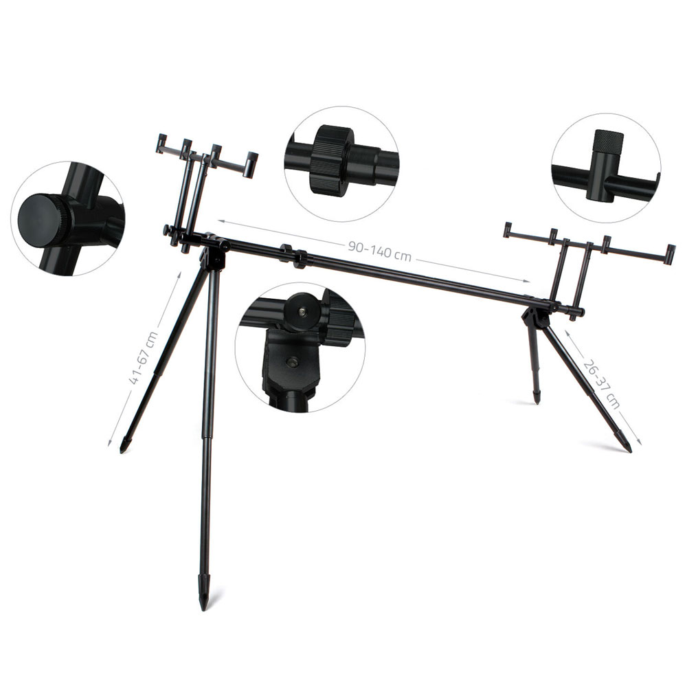 Rod Pod Carp Academy Alcatraz Negru, 4 posturi