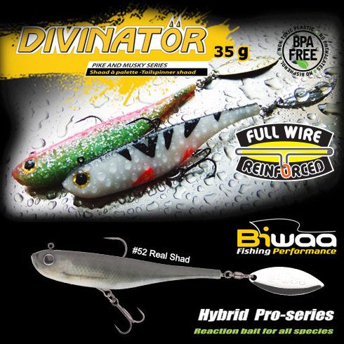 Shad Biwaa Divinator Medium 18cm/35g, culoare Real Shad