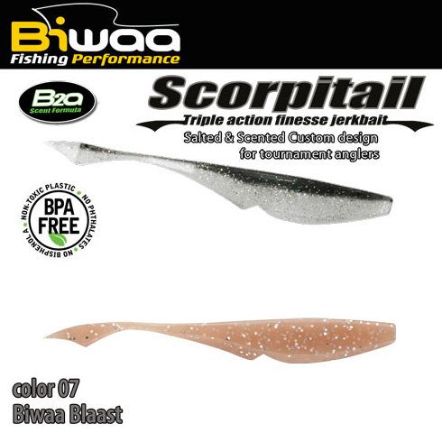 Shad Biwaa Scorpitail 13cm, culoare Biwaa Blast