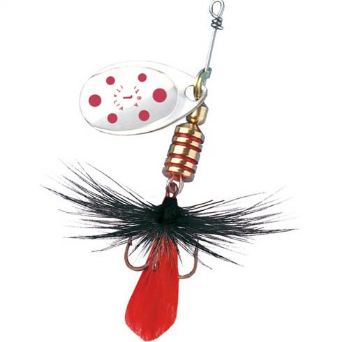 Lingura rotativa Ilba Tondo Mosca Nr.0, Silver/Red, 2g