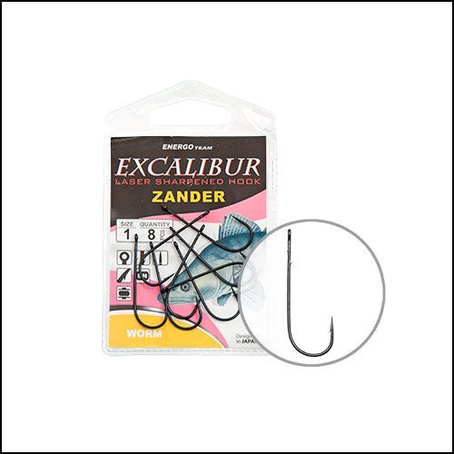 Carlige Excalibur Zander Worm Nr.3/0