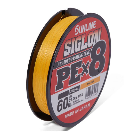 Fir textil Sunline Siglon PE X8 Orange 0.132mm/10lb/150m