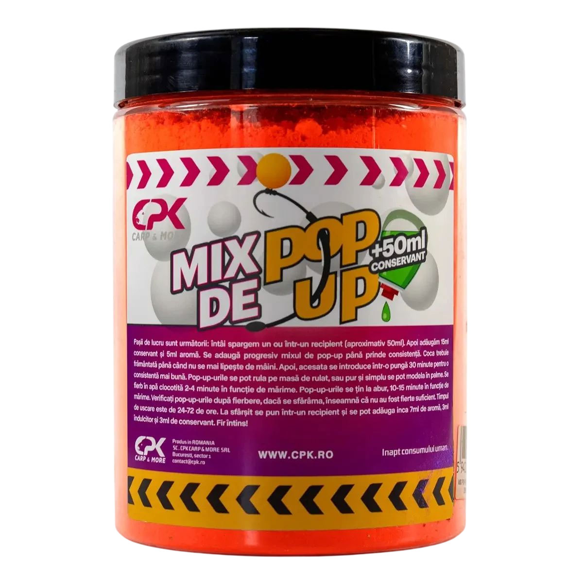 Mix boilies CPK Pop-Up Rosu + 50ml Conservant