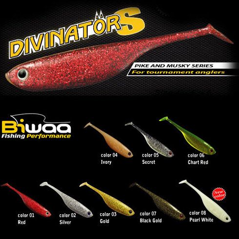 Shad Biwaa Divinator S 13cm, culoare 08 Pearl White