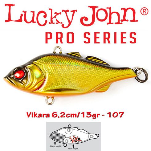 Vobler Lucky John Vikara 6.2cm, culoare 107