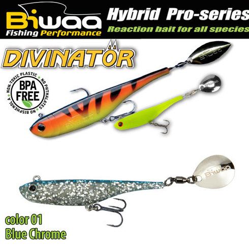 Shad Biwaa Divinator Mini 9.5cm/9g, culoare Blue Chrome
