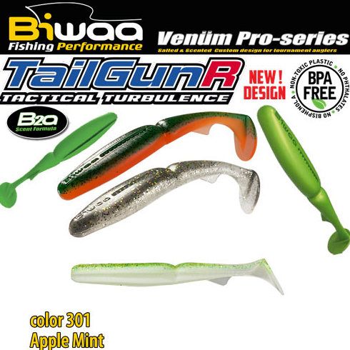 Shad Biwaa TailGunr Swimbait 9cm, culoare Apple Mint