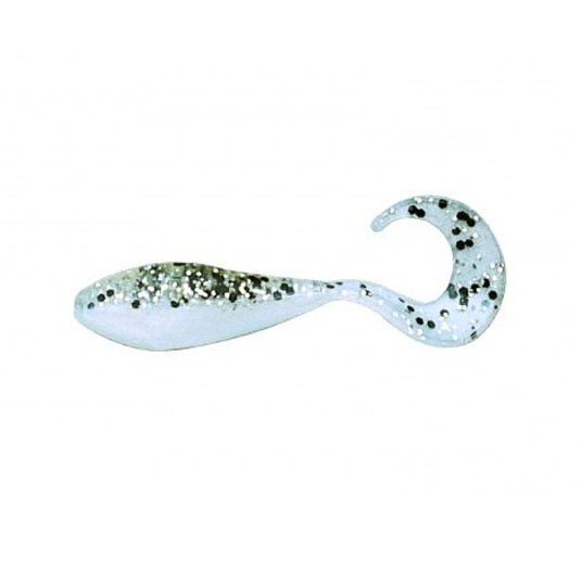 Shad Bass Assassin Curly Shad 5cm, culoare Salt Pepper Silver Phantom