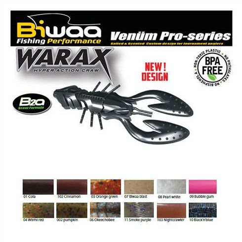Biwaa Warax 10cm, culoare 103 Nightcrawler