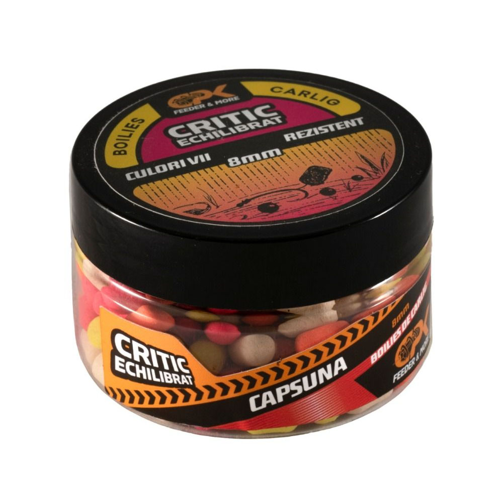 Boilies CPK pentru carlig Feeder Critic Echilibrate Capsuna 8mm