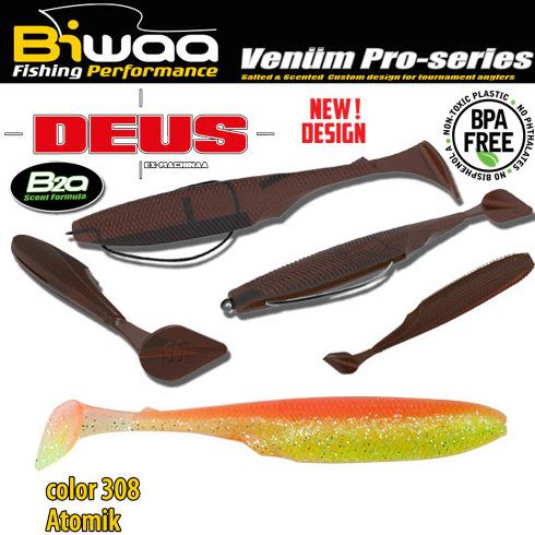 Shad Biwaa Deus 5.1cm, culoare 308 Atomik