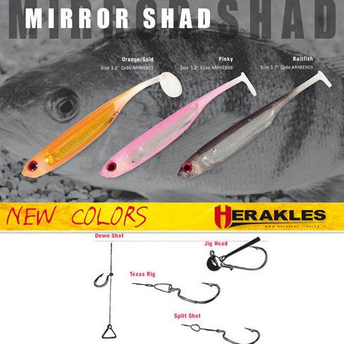 Shad Colmic Herakles Mirror Shad 8.1cm Orange/Gold
