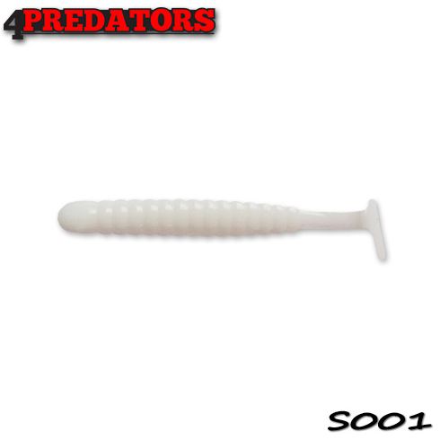 Shad 4Predators Worm Shad Standard 8cm, culoare 001 - 6 buc/plic