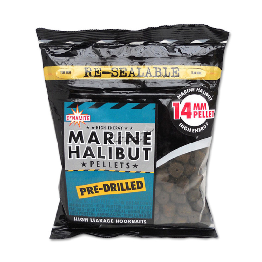 Pelete Dynamite Baits Marine Halibut Pellet Pre-Drilled 14mm 350g