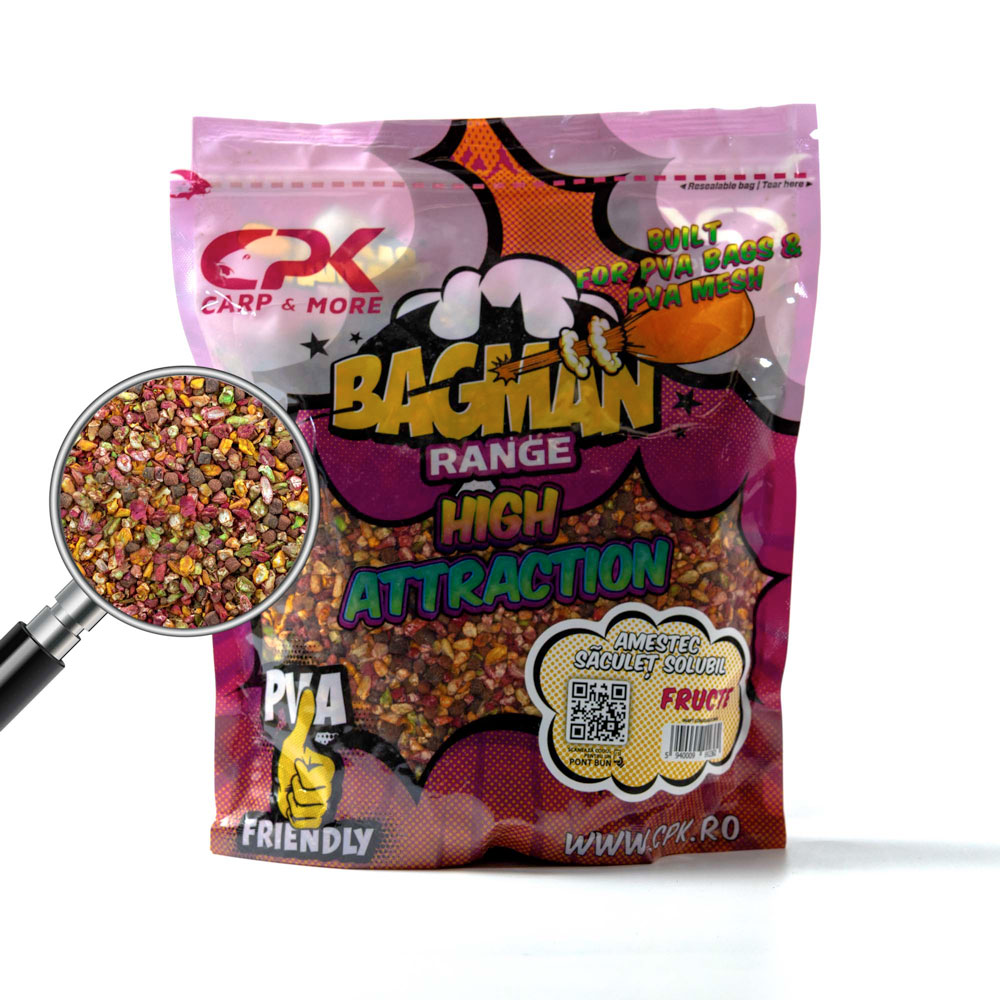 Amestec saculet solubil CPK Bagman High Attraction 800g, Fructe