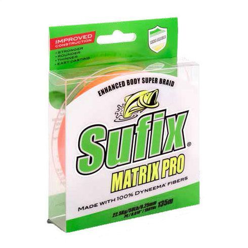 Fir textil Sufix Matrix Pro Neon Orange 0.15mm/10kg/135m