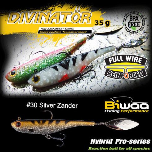 Shad Biwaa Divinator Medium 18cm/35g, culoare Silver Zander