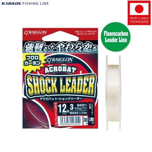 Fir fluorocarbon Raiglon Acrobat Shock Leader 0.24mm/4kg/30m