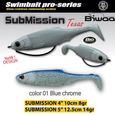 Shad Biwaa Submission 10cm, culoare Blue Chrome