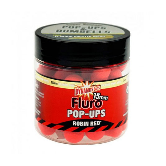 Boilies and Dumbells Dynamite Baits Pop-up Fluro Robin Red 10mm