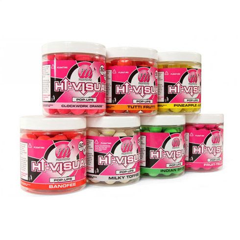 Boilies Mainline High Visual Pop-ups White Milk Toffee 15mm
