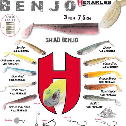 Shad Colmic Herakles Benjo 7.5cm Blue Shad