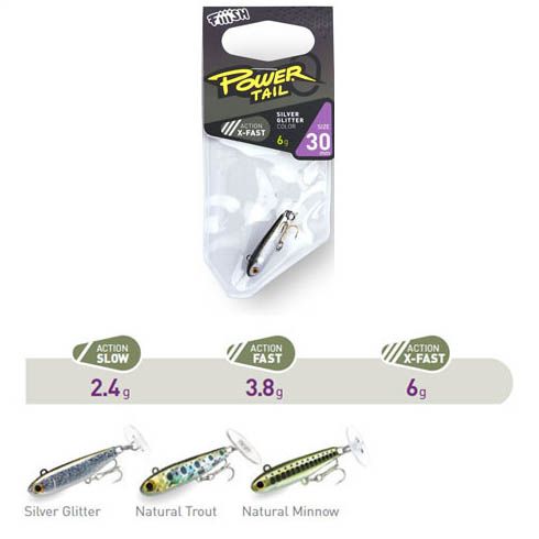 Fiiish Power Tail X-Fast 3cm/6g, culoare Natural Minnow