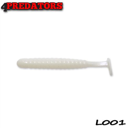 Shad 4Predators Worm Shad Laminat 8cm, culoare 001 - 6 buc/plic